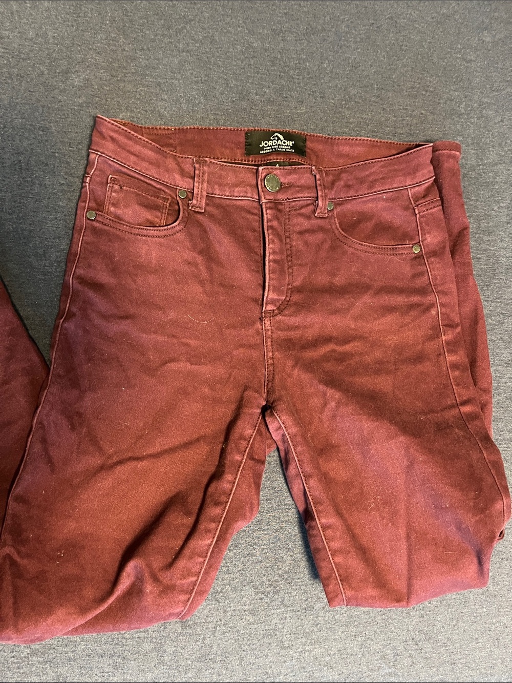 Jordache High-Rise Women's Jeans in Burgundy